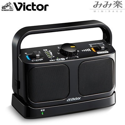 他サイト： ビクター ワイヤレススピーカーシステム みみ楽 SP-A900-B ブラックの商品画像