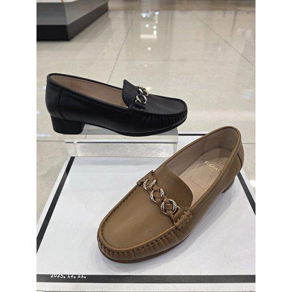 [] 女性 牛革 4cm チェーン飾りローファーLCWC09U613 (P003738499)