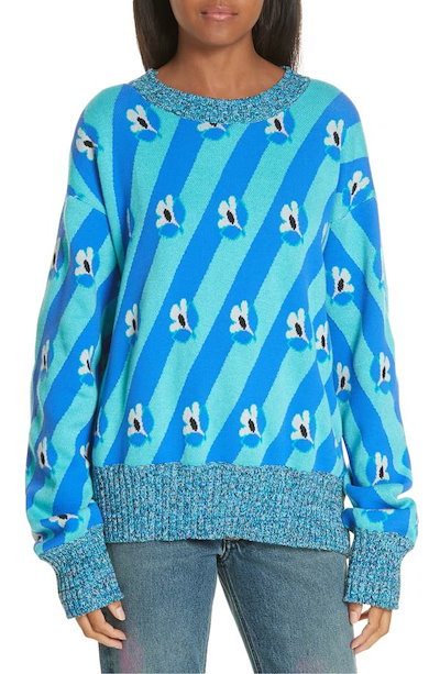 マルタンマルジェラ レディース ニット・セーター アウター MM6 Maison Margiela Floral & Stripe Jacquard Sweater マルタンマルジェラ レディース ニット・セーター アウター MM6 Maison Margiela Floral & Stripe Jacquard Sweater