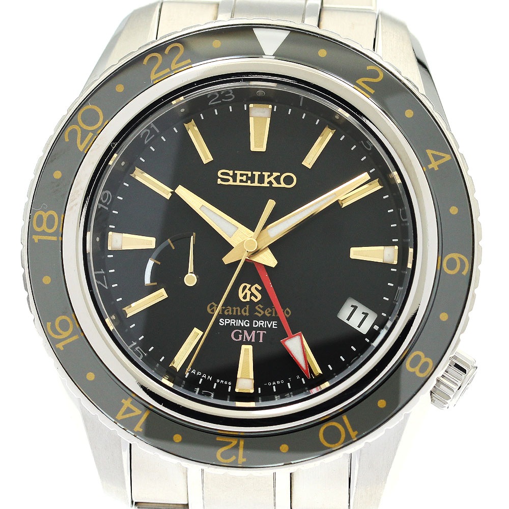 セイコー SEIKO SBGE015/9R66-0AF0 グランドセイコー GMT マスターショップ限定 スプリングドライブ メンズ メーカーOH済_861862【中古】