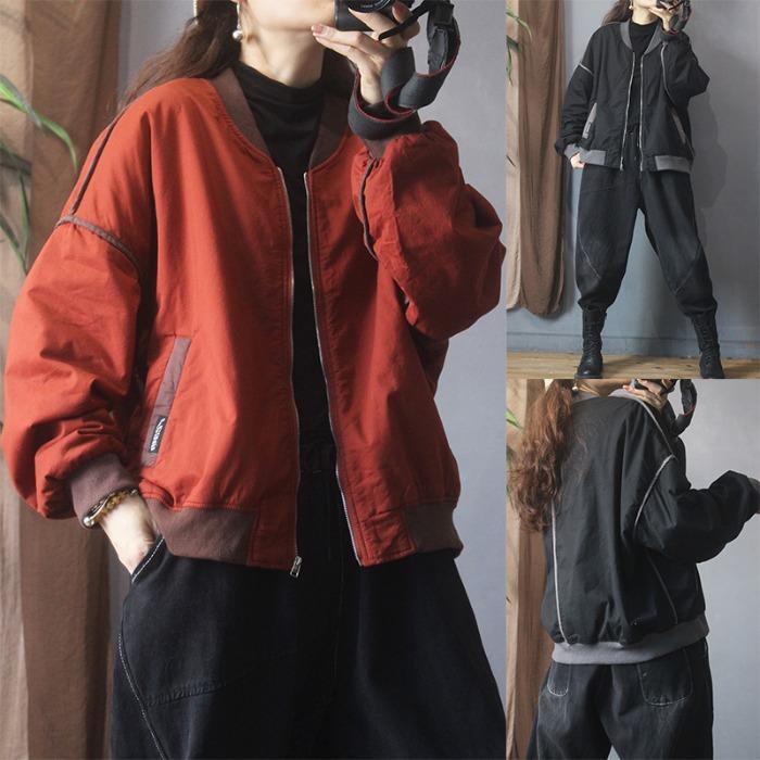 秋服 レディース ファッション オシャレ カワイイ シンプル 大人カワイイ 大きいサイズ 韓国スタイル 冬 キルティング 厚手 コットンコート 襟 ジッパー