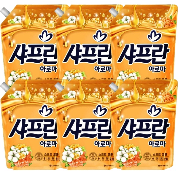 気分が良くなる香り シャフラン 柔軟剤 ソフトコットン 2.1L 6個(贈呈品なくなり次第贈呈終了)
