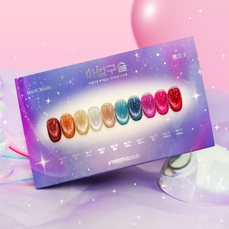 yogurt nail / Magic Beads Magnet gel 10 Set
