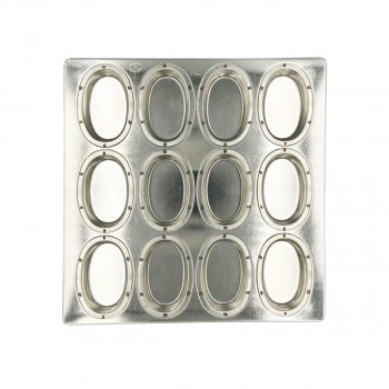 松永製作所　シリコン加工　シルバーオーバル天板12P MS168