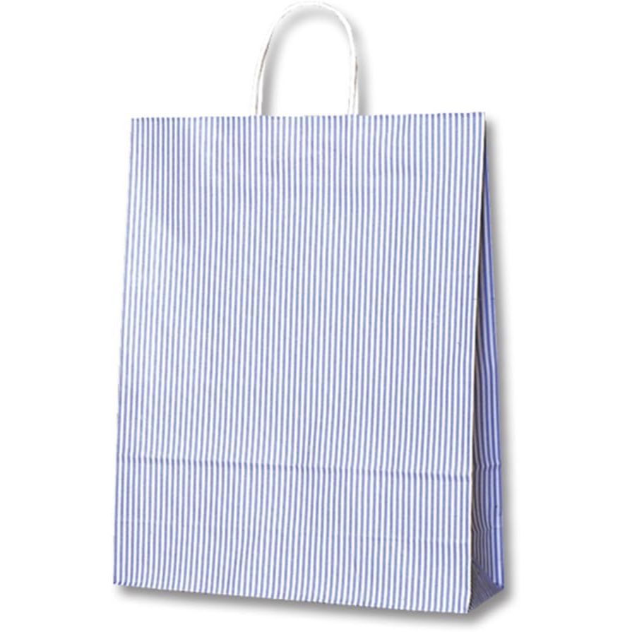 （まとめ買い）シモジマ HEIKO 手提げ紙袋 25チャームバッグ 25CB 2才 モノストライプ B 50枚 幅320xマチ115x高410mm 003216700 [x3セット]