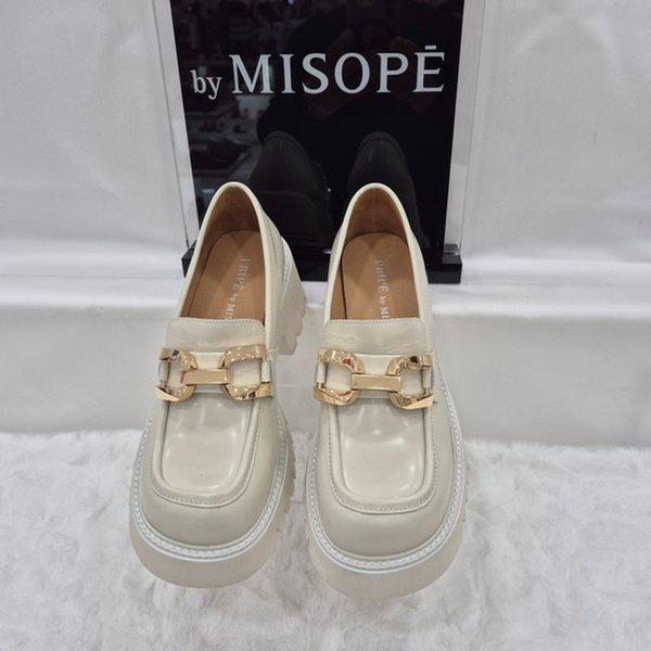 By 女性 デイリー チャンキーソール ローファー 112HT419SS011 IVORY 2 JJ