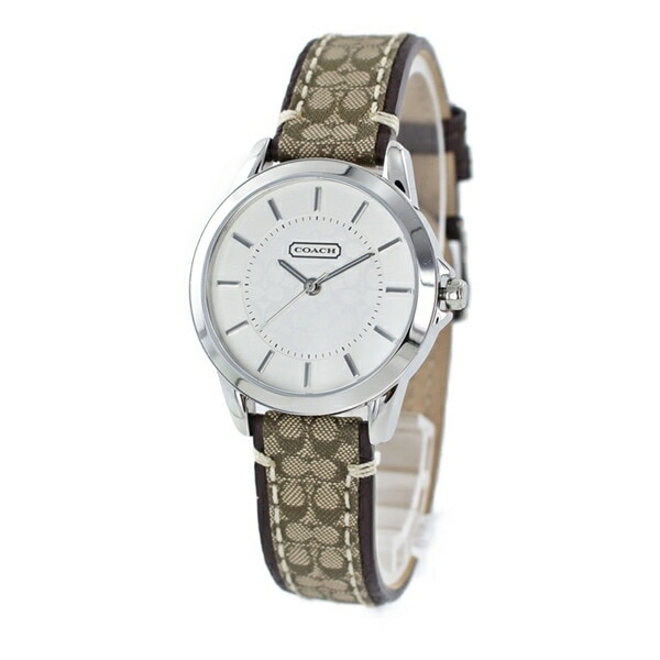 コーチ 時計 レディース 腕時計 手表 クラシック シグネチャー シルバー ブラウン レザーベルト 14501525 誕生日プレゼント ポイント消化 10,412円
