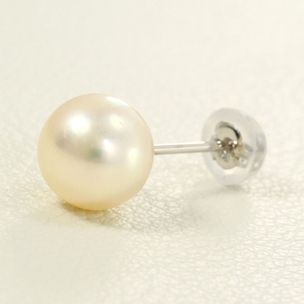 PT900 プラチナ ピアス(片耳) パール (真珠) 中古