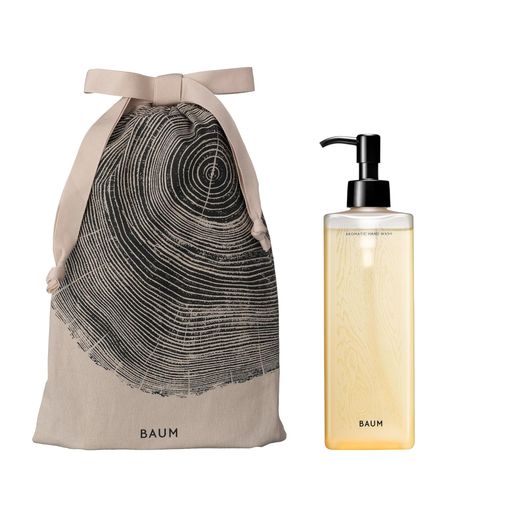 BAUM(バウム) ギフトセット アロマティック ハンドウォッシュ n 本体 + ラッピングバッグ 300mL 2024年モデル ハンドウォッシュ 森林浴 の香り ラッピングバッグ付き ハンドソープ