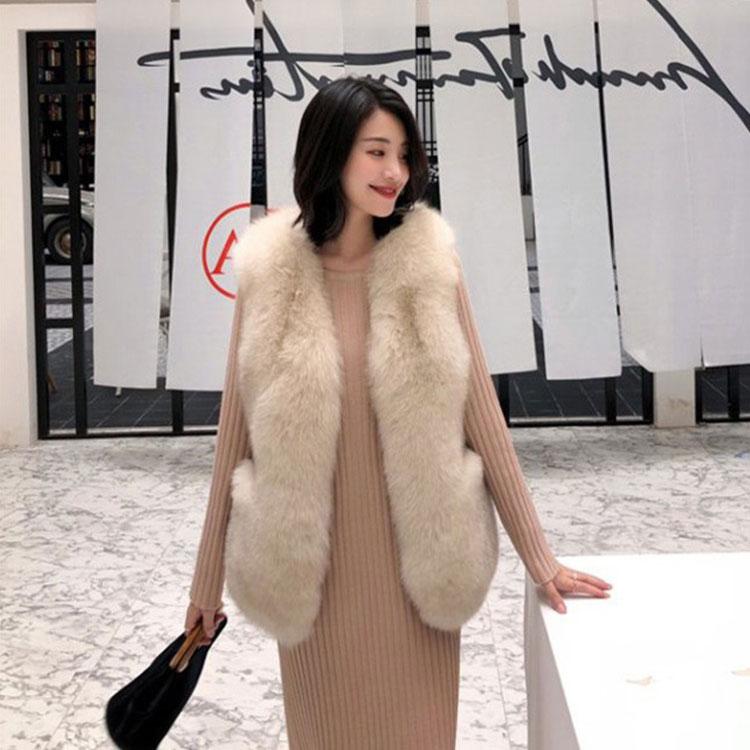 入庫秋冬レディースファーコート毛皮コートレディースコートフェイクファーアウターファーベスト　暖かい通勤レディースアウター