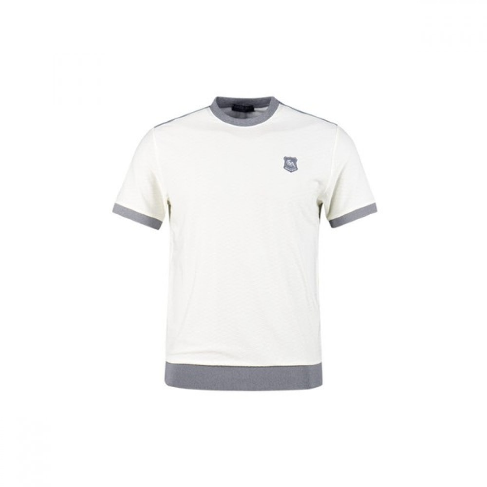 (ラックスゴルフ) ラックスゴルフグッドマンメンズラウンドネック柄半袖Tシャツ YG4M411