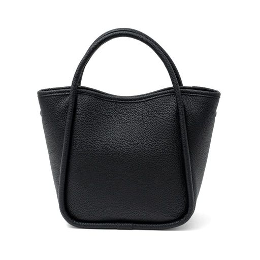 [VITA FELICE] パイピング 2WAY ミニトート バッグ レディース INB-10044P (ブラック)