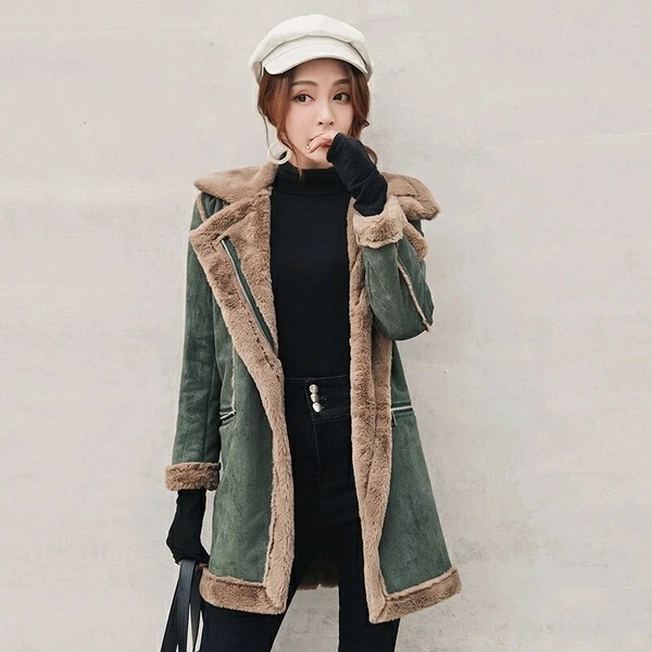 新品更新 新作女性の厚いコントラストステッチの冬のジャケット lha243