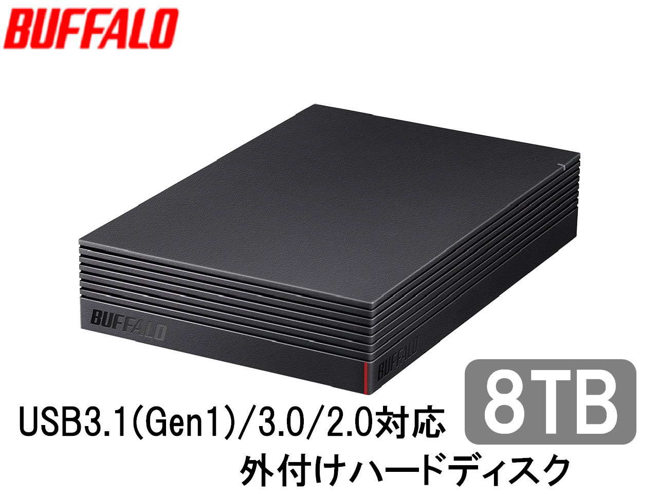 バッファローBUFFALO パソコン＆テレビ録画用外付けハードディスク 8TB HDEDS80U3BA 22,316円
