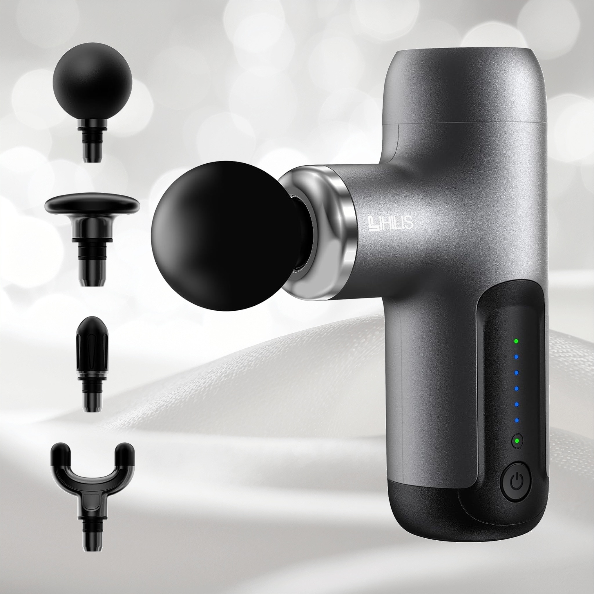 【ドイツ レッドドット賞受賞】筋膜リリースガン (整体院長監修) ハンディガン AI自適応モード付き LIHILIS (業界最強 小型軽量筋膜ガン) きんまくリリース電動ガン 6段階超強力振動 静音