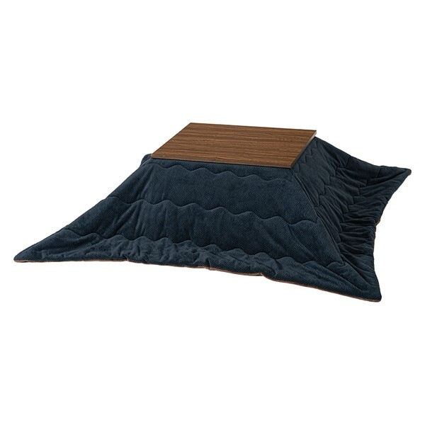 アルラ7560LBR + ビケ7560NV こたつ + うす掛け布団 2点セット ライトブラウン/ネイビー メーカー直送