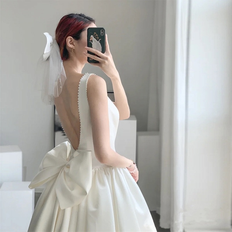 ウェディングドレス白 パーティードレス 前撮り 結婚式二次会 ドレス ワンピース Aライン マーメイド 花嫁ロングドレスお呼ばれ 20代30代ドレス