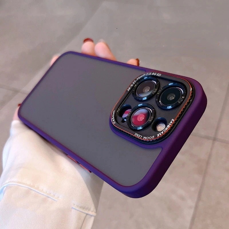 スマホケース つや消し 半透明 iphone14/13/12 金属 カメラまで保護 全面保護　高級感 保護ケース