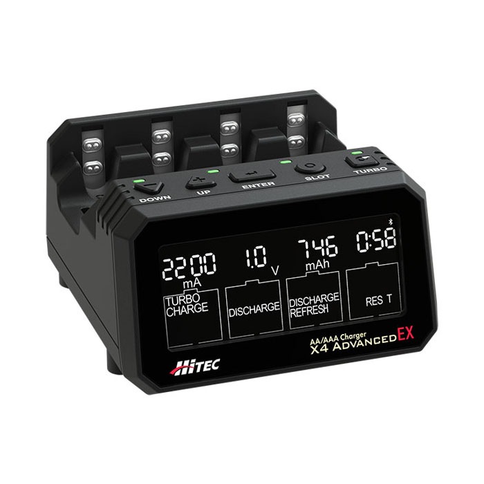 ハイテックマルチプレックスジャパン AA/AAA Charger X4 Advanced EX 【44308-B】 ラジコン用充電器 ハイテック 44308B X4 Advanced EX