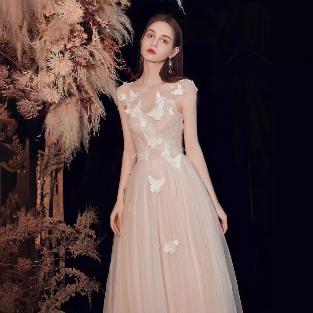 【高級宴会ドレス】フレンチスタイル イブニングドレス ブライズメイド カクテルドレス ウェディングドレス 女性用 新作 ディナー 婚約ドレス 大人向け 年次総会 プリンセスドレス