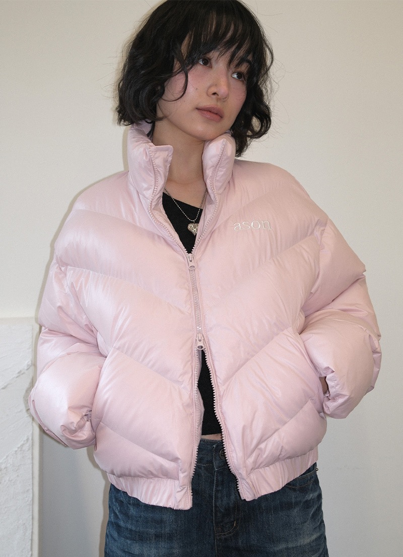 【AS"ON】 BETTY PUFFER JACKET / PINK 正規品