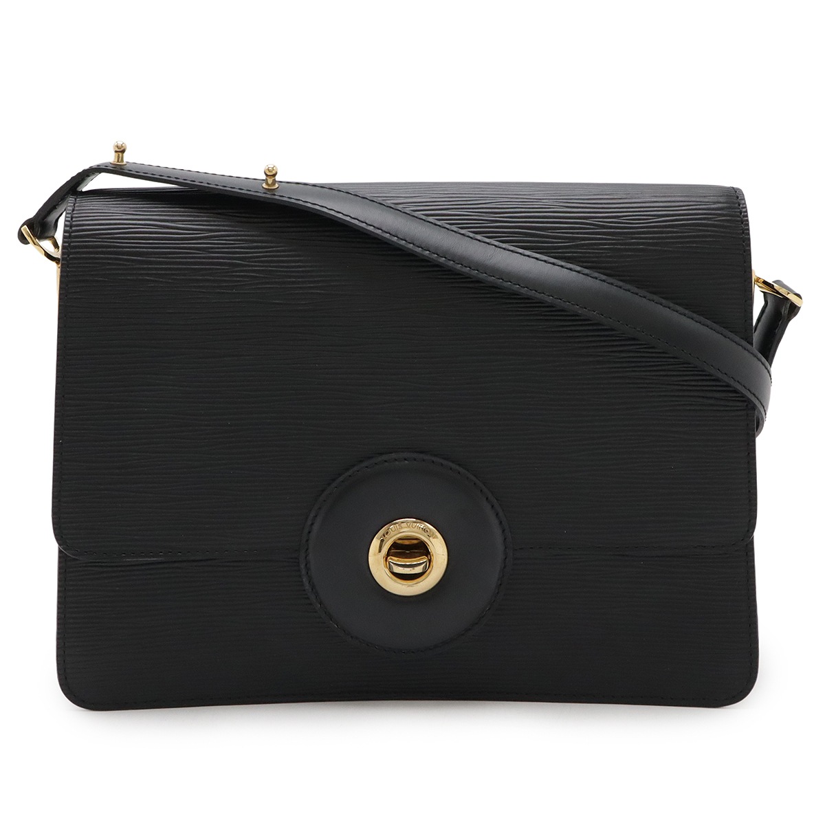 エピ フリーラン ショルダーバッグ ポシェット レザー ノワール 黒 ブラック ゴールド金具 M5240