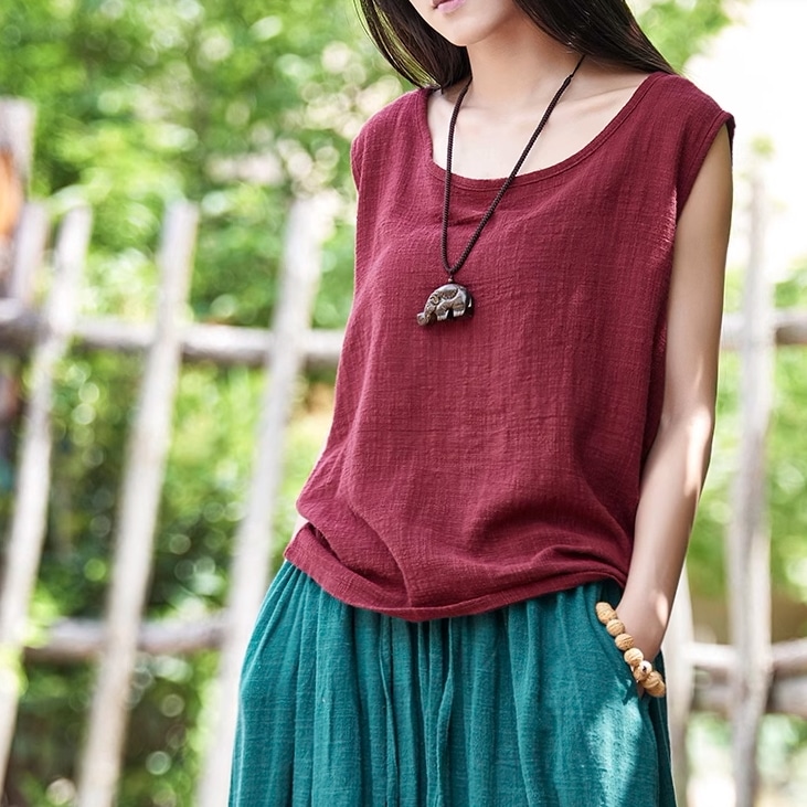 レディース トップス プルオーバー インナー タンクトップ 袖なし ノースリーブ ラウンドネック 襟なし 薄手 かわいい 大人可愛い きれいめ シンプル カジュアル 上品 おしゃれ レトロ こなれ感