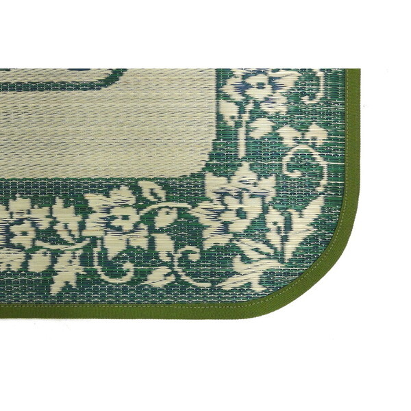 81906700 国産い草ラグ エンペラー 200×200 グリーン メーカー直送
