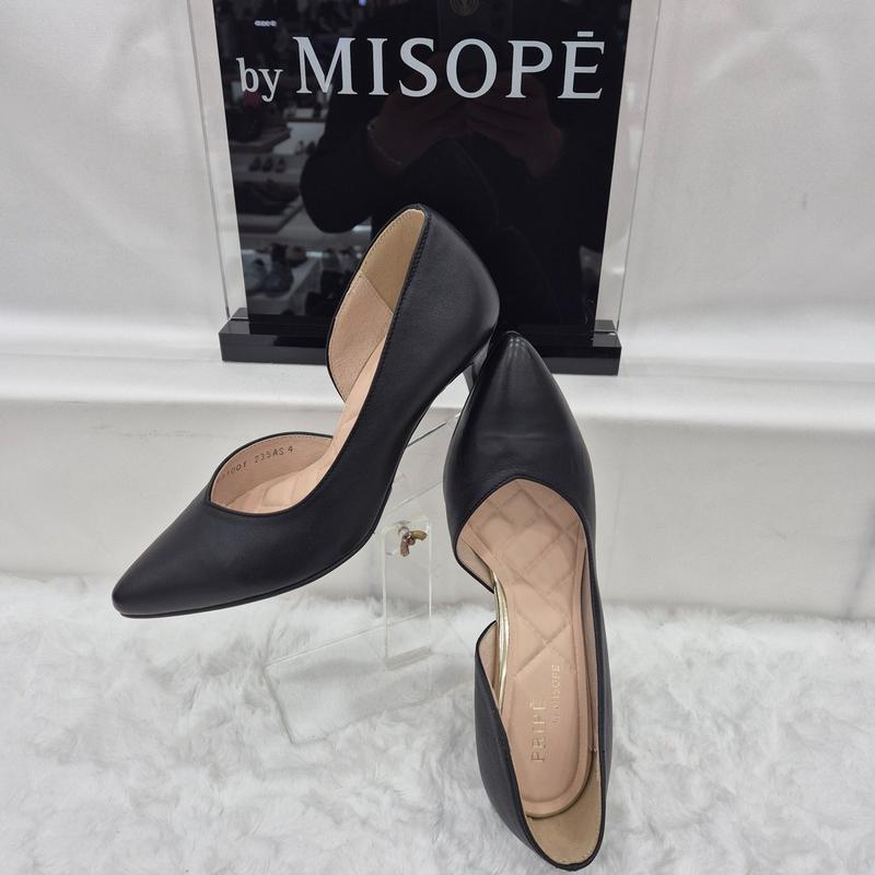 By 女性 サイドオープン パンプス 112HT431SI001 BLACK 2 JJ