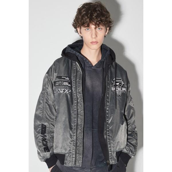 ピグメントフード取り外し可能パディングMA-1(B244JP370P)