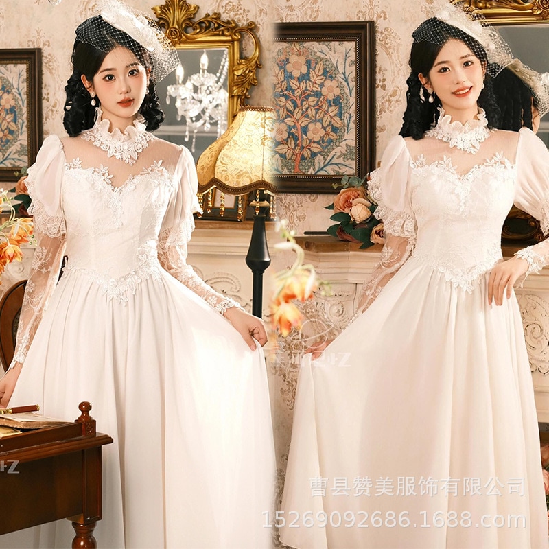 写真スタジオニューレトロ油絵風高級感海外お嬢様室内写真撮影アート写真衣類