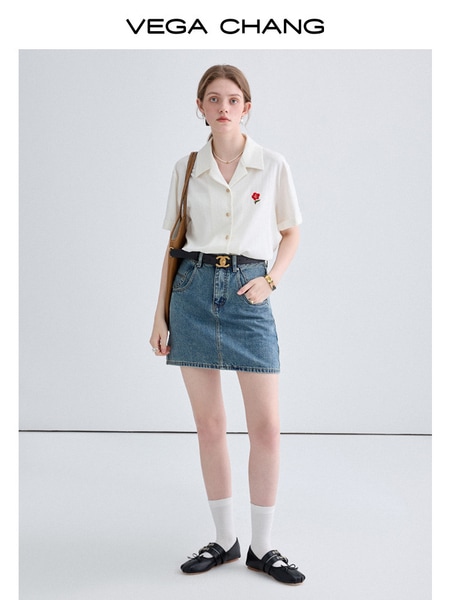 縦型テクスチャーガーリーシャツ