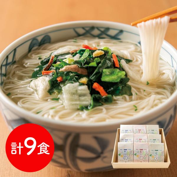 奈良 坂利製麺所 ベジタリアンのにゅうめん3種9食セット そうめん 素麺 SISK