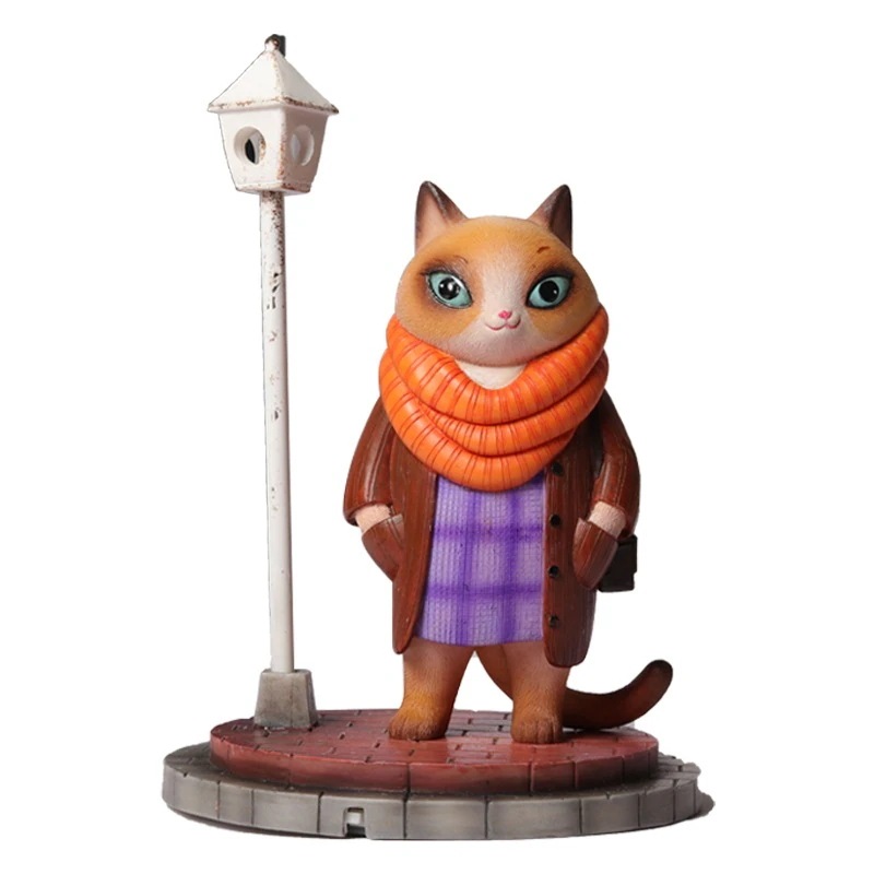 JXK 猫 フィギュア ネコの恋 可愛い 動物 リアル 樹脂 プラモデル プレミアム おもちゃ 模型 オリジナル スタチュー ネコ好き 誕生日 プレゼント 置物 16.7cm