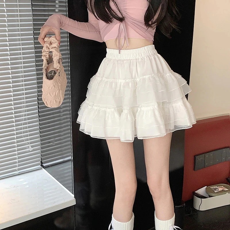 25 スカート カジュアル ガーリー 着回し ボトムス 美脚 脚長 スタイルアップ風 女っぽ 美シルエット ハイウエスト丈