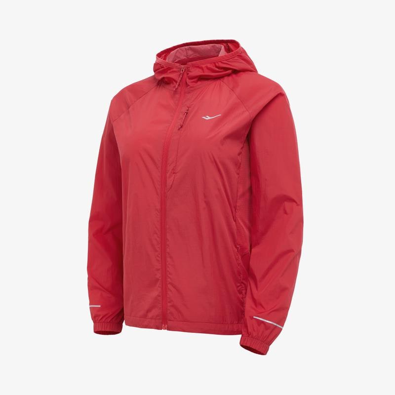 ランニング 女性 ウーブン ジャケット RED PR3WJ25F602
