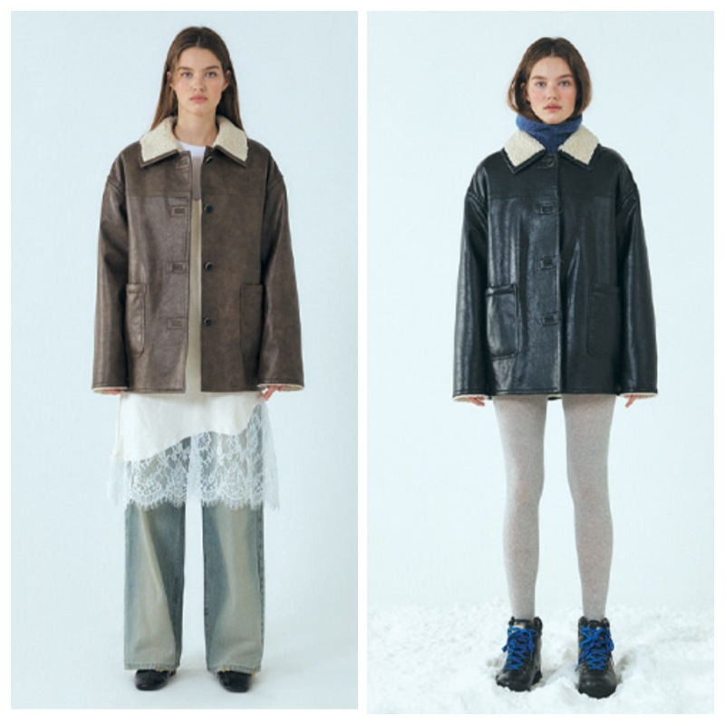 【ETMON】 REVERSIBLE LEATHER MUSTANG COAT : 2COLORS