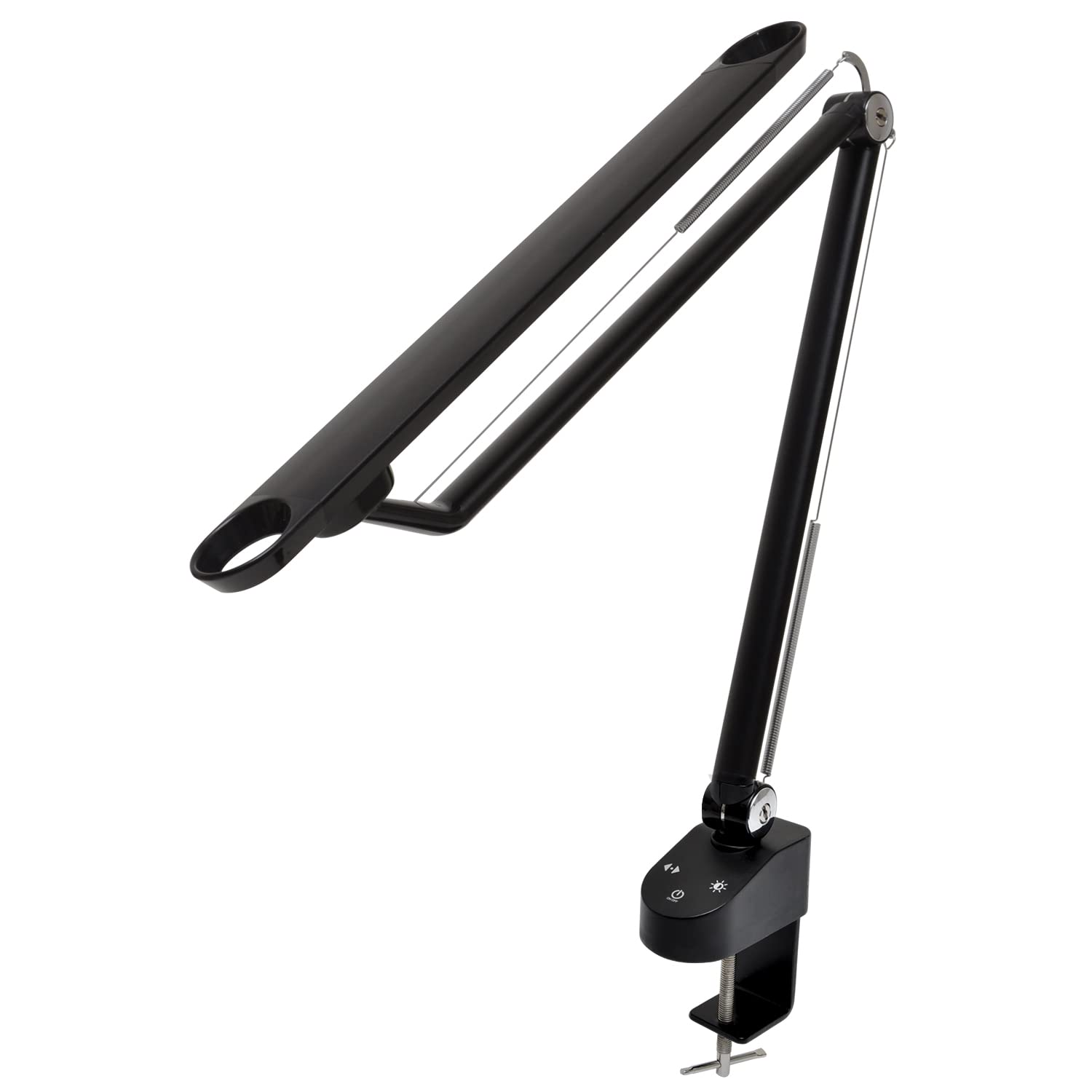 wasser 39 LED クランプライト 無段階調光 おしゃれ デスクライト 目に優しい デスクスタンドライト 卓上ライト 学習机 読書 オフィス リビング 照明 (ブラック)