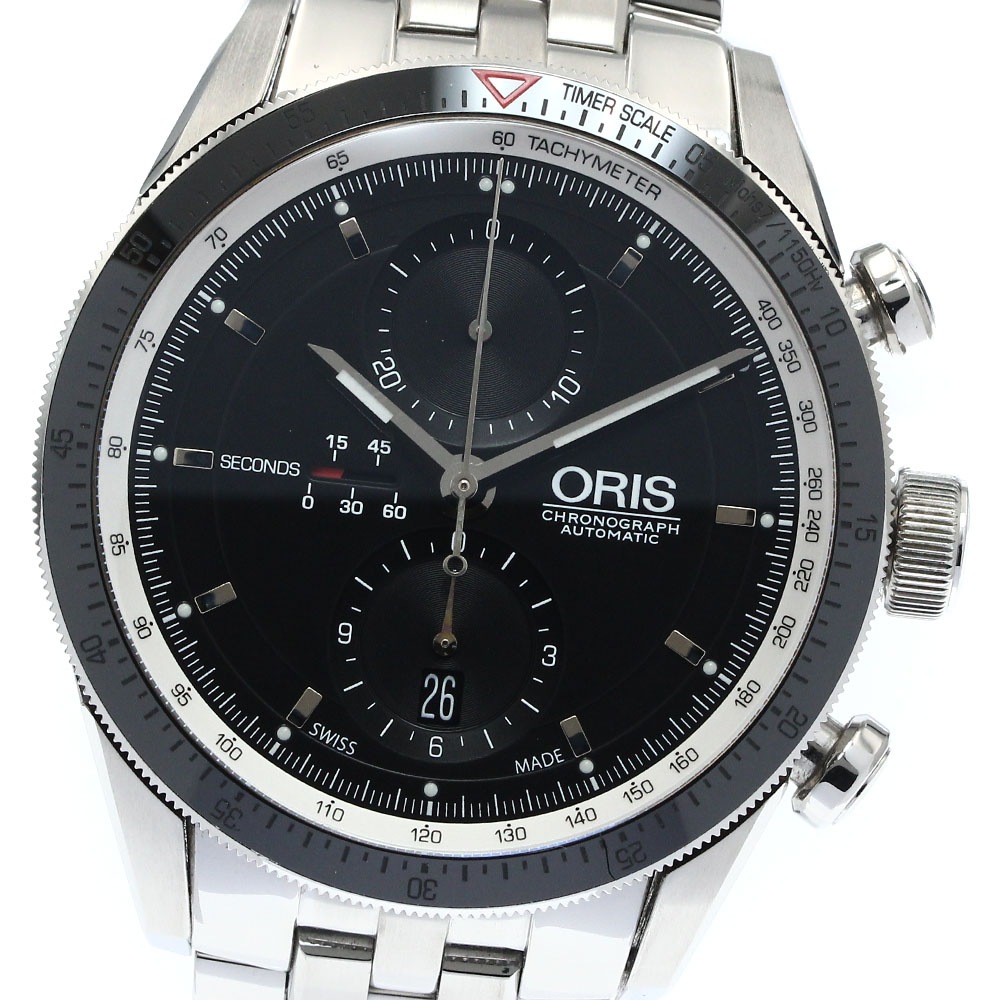 オリス ORIS 7661-44 アーティックス GT クロノグラフ 自動巻き メンズ 箱・保証書付き_878570【中古】