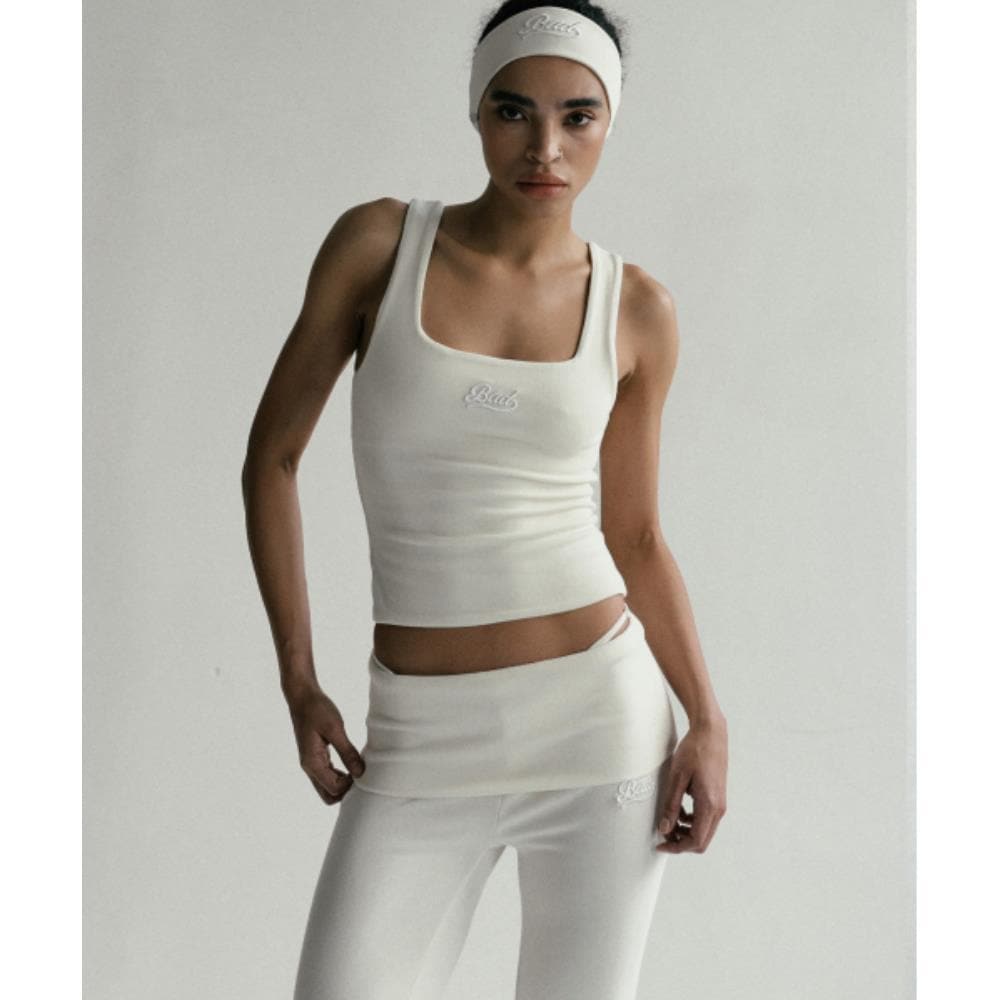 BADBLOOD Beyond Soft Square Neck Tank Cream w-tnk24-072