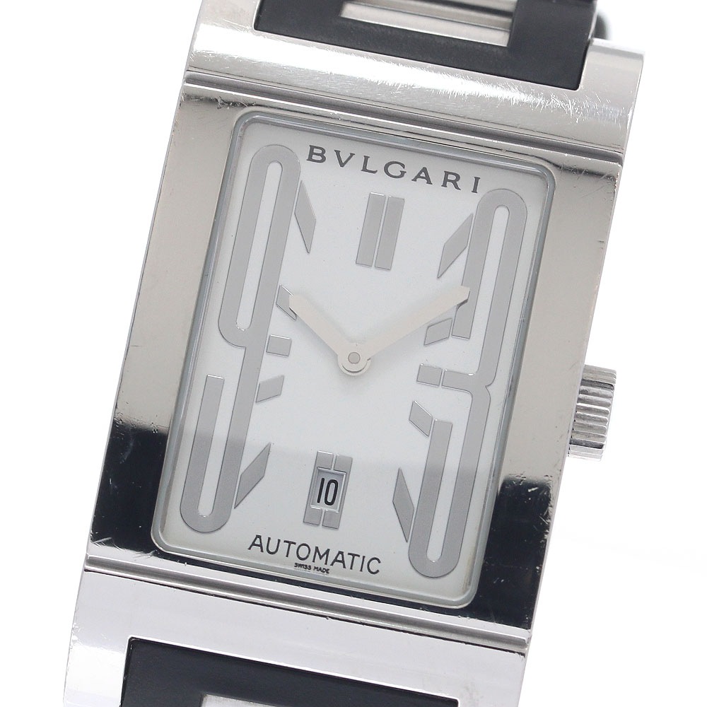 ブルガリ BVLGARI RT45S レッタンゴロ デイト 自動巻き メンズ 保証書付き_949488【中古】