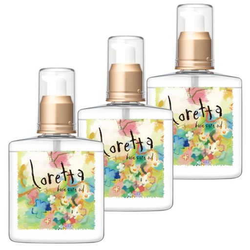 ロレッタ ベースケアオイル 120ML×3個セット [ローズの香り ヘアケア ヘアオイル 洗い流さないトリートメント アウトバストリートメント]