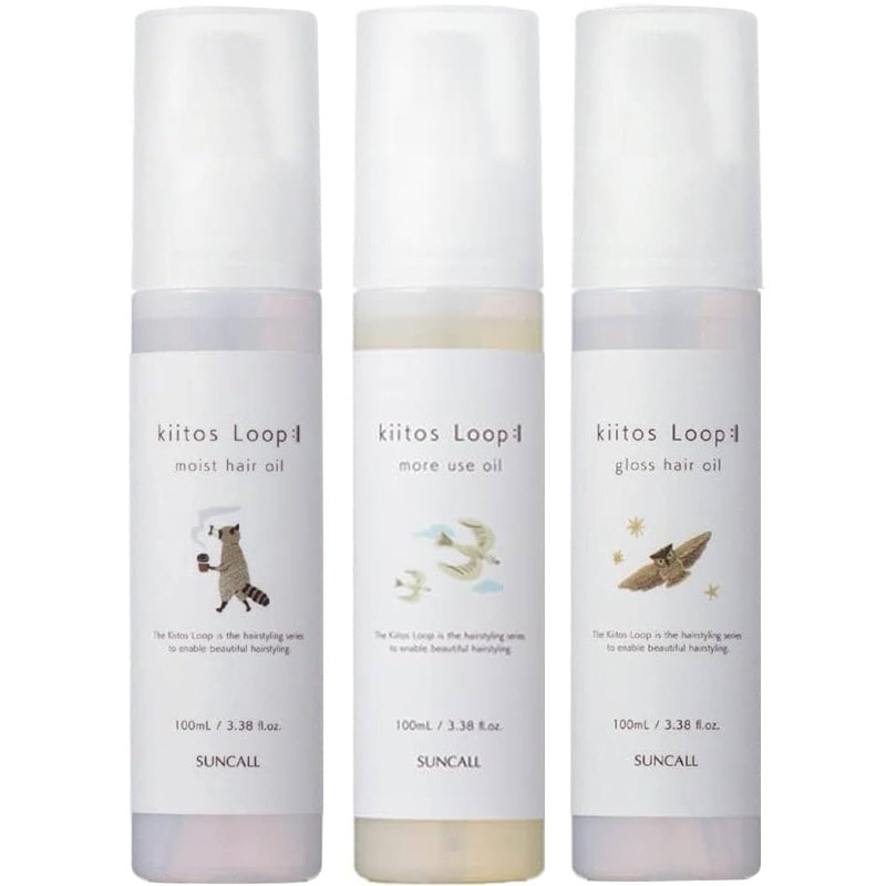 キートス ループ モイスト ヘアオイル 100mL + モアユース オイル 100mL + グロス ヘアオイル100mL セット 3点 スタイリングオイル