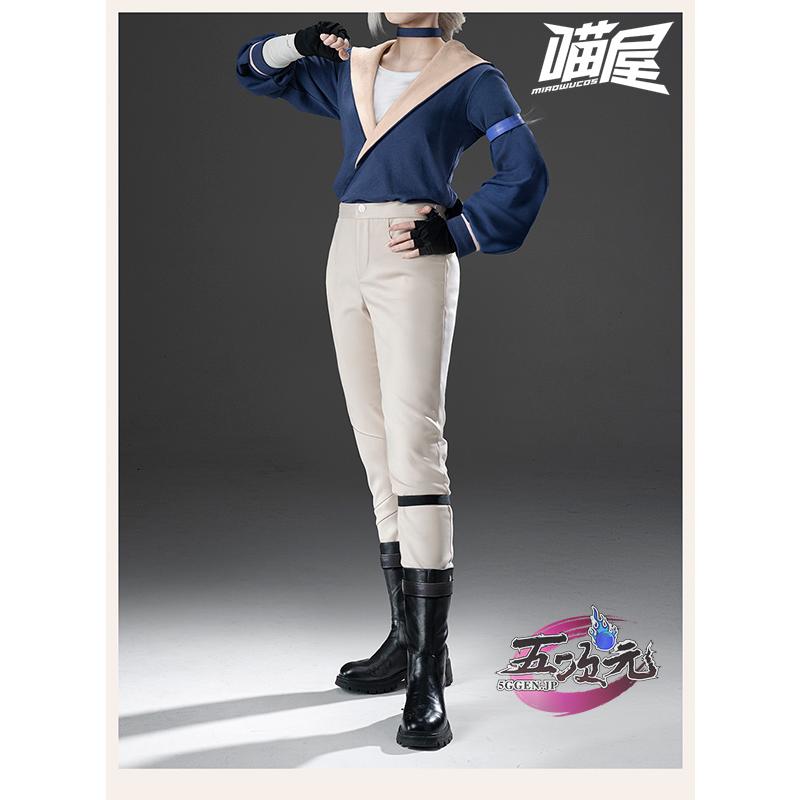 羅小黒戦記2　ロシャオヘイセンキ　ルーイエ　ブルーパーカーver　コスプレ　衣装　ウィッグ　靴　追加可能