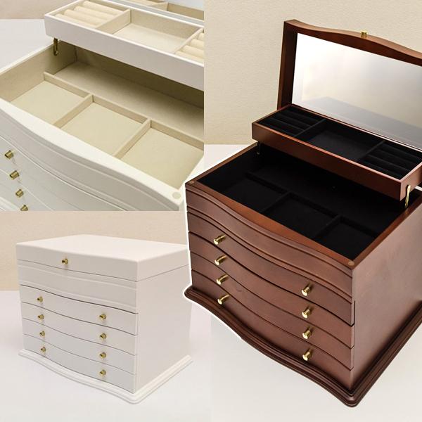 ジュエリーケース 木製 おしゃれ 収納 アクセサリーボックス 宝石箱 ジュエリーボックス アクセサリーケース 入れ物 アクセ 収納箱 引き出し 蓋 13,475円