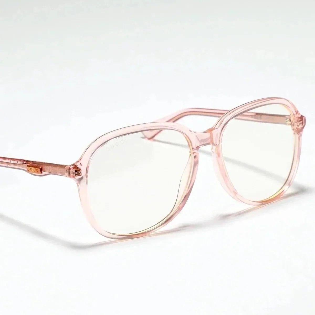 GUCCI グッチ メガネ GG0259S レディース ウェリントン型 メガネ めがね 伊達メガネ ダテ 眼鏡 ロゴ アイウェア クリア 007/ORANGE