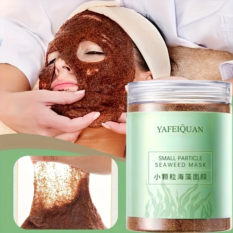 250g YAFEIQUAN 小粒海藻マスク - 面腕首の水分補給と栄養補給に最適な海洋植物とコラーゲンを含む低刺激性アルコールフリー全肌タイプ女性男性母の日誕生日またはホリデーギフトに最適な美容マス