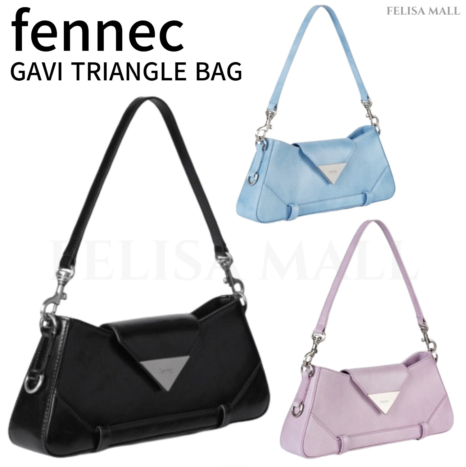 ●FENNEC●GAVI TRIANGLE BAG ショルダーバッグ 本革 韓国発 GAVI TRIANGLE BAG - LAVENDER - Fennec