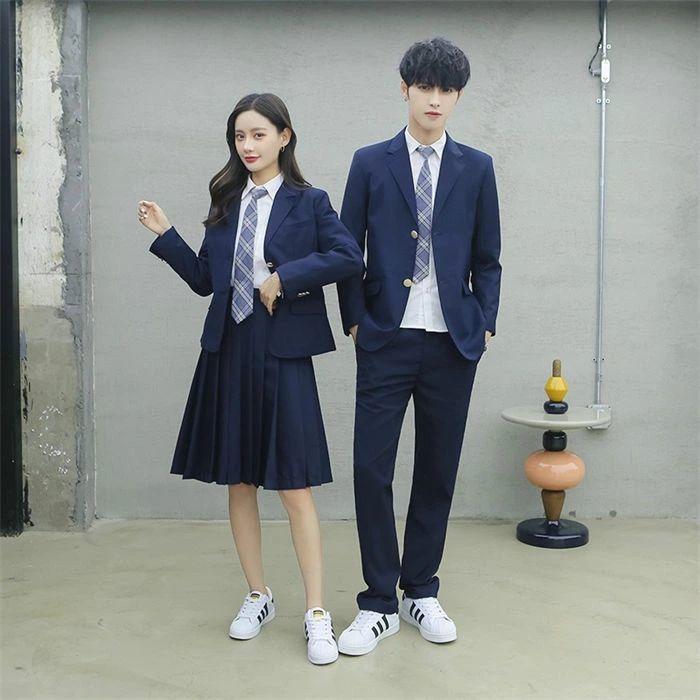 入学式 卒業式 カップル 女の子 男の子 4点セット コスプレ 制服 式 女子高生 学生服 コスチューム コスプレ衣装 彼女 彼氏 仮装 文化祭 子供服 j