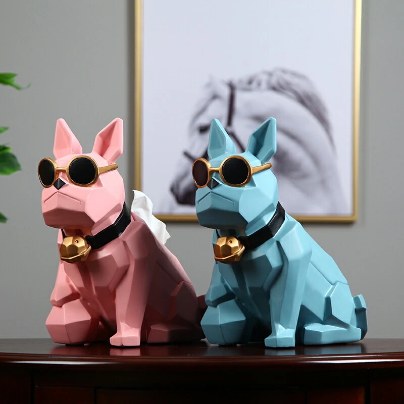 フレンチブルドッグ ティッシュケース ボックス オーナメント オブジェ プレゼント 犬 好き 引っ越